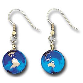Earth Marble Jewlery (Gold Earrings)
