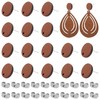 Wood Earring Posts,160Pcs Wooden Stud Earrings Posts with Loop for
