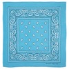 Bandanas grandes 100% algodón Paisley (22 x 22 pulgadas), Turquesa,