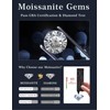 Kosuwo Moissanite Stud Earrings Set, 925 Sterling Silver, 18K White