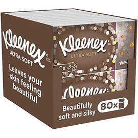 Kimberly-Clark Kleenex Ultra Soft Facial Tissues in Handy Pocket Packs - 80 Travel Pocket Packs
