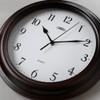 PRIM Dark Wood Wall Clock - 29 cm Analogue Wall