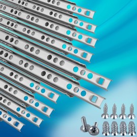 Stahlia Drawer Runners (10 Pieces) Partial Extension Height: 17 / L: 246 mm Steel Drawer Runners Cupboard Drawer Guide Hinges Extension Rails