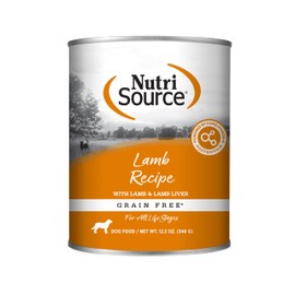 NutriSource Grain Free Lamb Recipe Dog Food, Premium Wet Dog Food, 12.3 Ounce (Pack of 12)