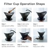 MAVO Coffee Dripper, Pour Over Ceramic Coffee Dripper with Tray,