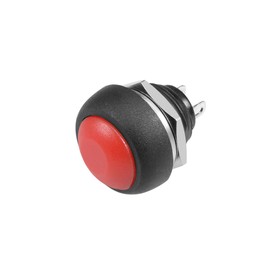 sourcing map 2Pcs,12mm Red Momentary Push Button Switch Round Flat Button SPST NO