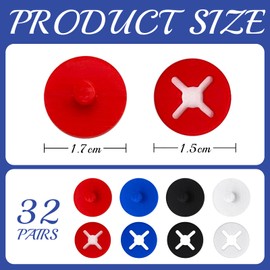 PEKLLOCY 32 Pieces Race Number Holder, Marathon Accessories, Athletics Accessories, Reusable Race Number Band, No Holes, Athletics Accessories, Perfect for Runners, 4 Colours