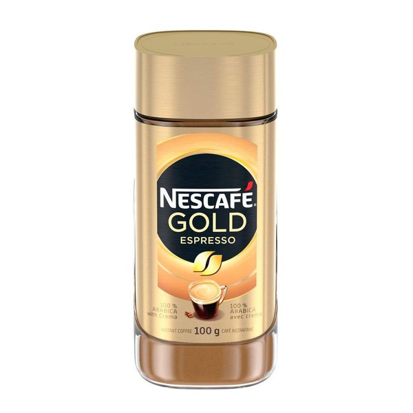 NESCAFÉ Gold Espresso Instant Coffee, 100 g Jar - Imported from Canada