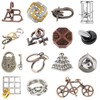 RoseFlower 15 pcs IQ Test Puzzle Metal Wire Puzzles Mind