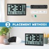 Amgico Digital Wall Clock,16.7" Large Display Atomic Clock, Battery Operated,Digital