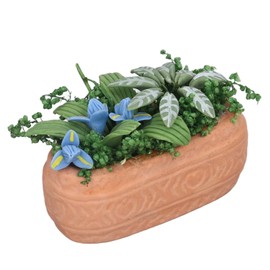 Agatige Dollhouse Mini Flowers, 1:12 Miniature Simulation Dollhouse Accessories for Boys Girls