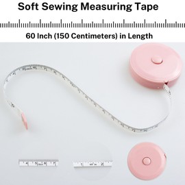 CMBBZZY Small Retractable Tape Measure, 1.5 Meters /4.92 ft Body Measuring Tapes for Sewing, Tailors, Pack of 3, Multicolour Soft Measurement Supplies