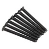 Merriway BH07454 (10 Pcs) Black Electrical Socket Screws Raised Countersunk