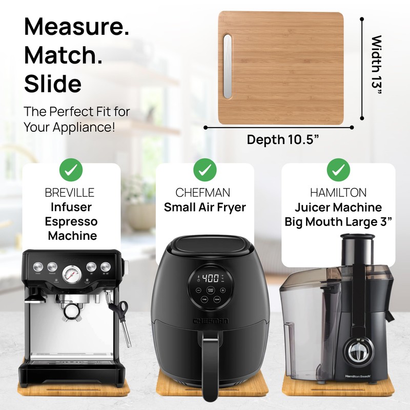 Ibyx Elegant Sliding Tray for Your Coffee Maker & Heavy