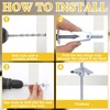 Silkfly 25 Pcs 1/4 x 4 Inch Eye Lag Toggle