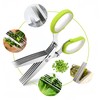 Premium Quality Stainless Steel Herb Scissors With 5 Blades, Cover