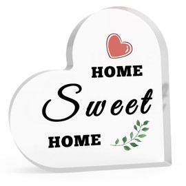 New Homeowner Gift Moving Gift for Friend Heart Acrylic Keepsake First Time House Owner Gift Housewarming Gifts for Couple Acrylic Heart Plaque Housewarming Gift for New Home New House Acrylic Gift