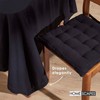 HOMESCAPES Black Table Cloth, Plain Cotton Tablecloth, Rectangular, Handcrafted &