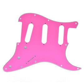 KAISH Pickguard ST/Strat Style Pickguard SSS Pick Guard for USA/Mexico Stratocaster/Strat Pink 3-Ply