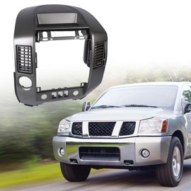 LQI Center Dash Radio Ac Bezel w/o Speaker Bezel Compatible with 2004 2005 2006 Nissan Titan, Armada SE & XE Without Center Speaker Gray 682578S800