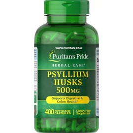 Puritan's Pride Psyllium Husks 500 Mg, Supports Digestive and Colon Health 400 ct