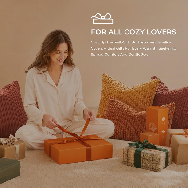 Kevin Textile Corduroy Cushion Covers 45 x 45 cm Set