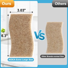 AIDEA XL Non-Scratch Scrub Sponges, 24Count, Natural Sponge for Non Stick Cookware, Sponges Kitchen, Cellulose Cleaning Sponge for Dishes, Kitchen, Bathroom, Household