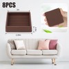 8Pcs Non Slip Furniture Pads, 2" Square Furniture Coasters Cups,