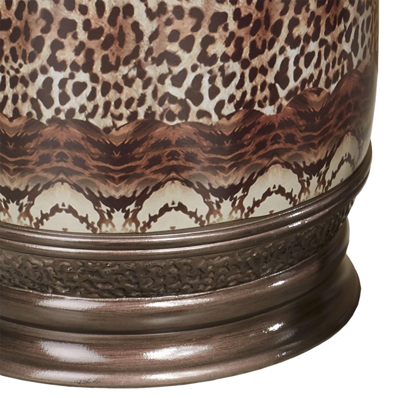 Touch of Class Mombasa Safari Animal Print Wastebasket Multi Warm