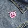 Pink Piglet Brooch Soft Enamel Pin Piglet Shaped Brooch Cartoon