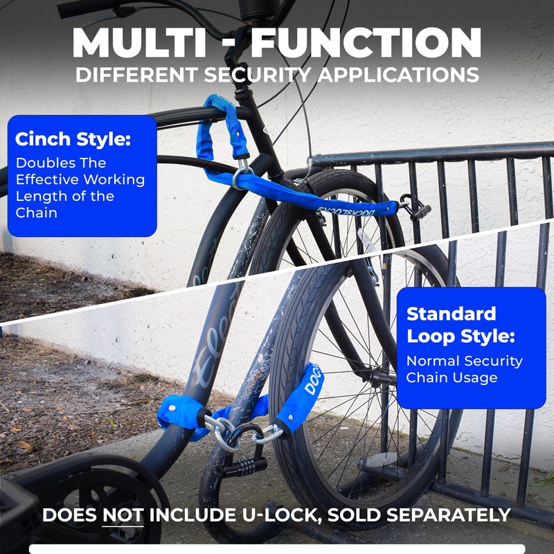 DocksLocks Heavy Duty Cinch Style 8mm Security Chain - (3ft,
