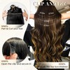 DOULIKE Clip In Hair Extensions 22 Inch Wavy 4PCs Heat