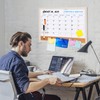 Monthly Whiteboard Calendar & Corkboard for Wall, Magnetic 17"x13" Dry