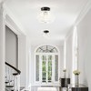 OYKYOHEI Semi Flush Mount Ceiling Light, Globe Glass Ceiling Light