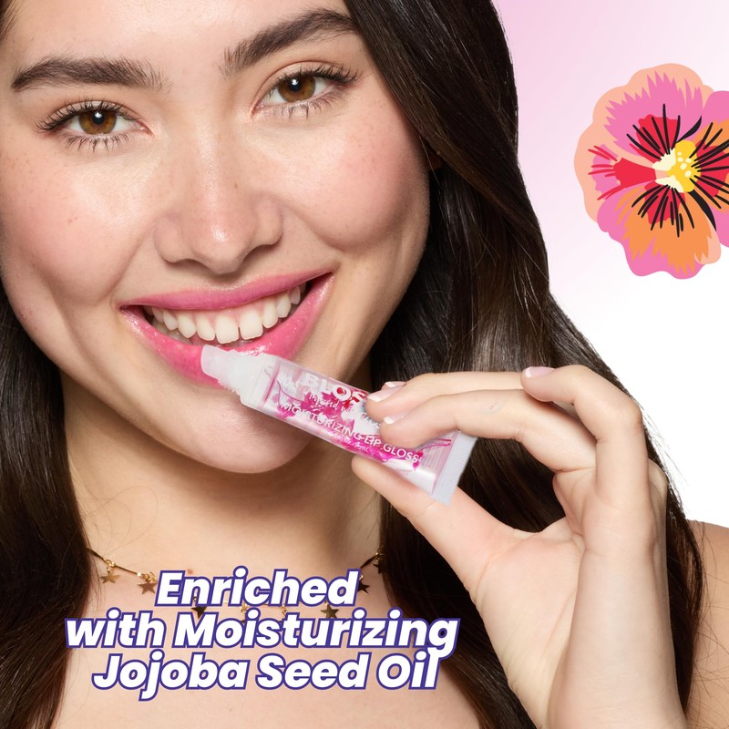 Blossom Lip Gloss Tubes, Cherry Scented Thick Clear High Shine