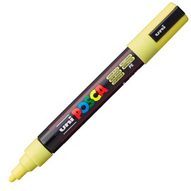 uni-ball 182502 Uni Posca Marker with Bullet Tip, 1.8-2.5 mm Line Width, Light Yellow, Yellow