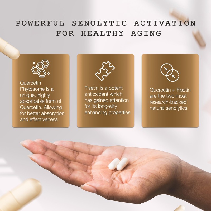 OMRE Quercetin and Fisetin Supplements - Third-Party Tested Senolytic Supplements
