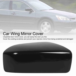 Side Mirror Cover, Side Rearview Mirror Cover Black Weather Proof Protective Door Mirror Cap for Accord 2003 to 2007 (76201 SDC A11 (right))