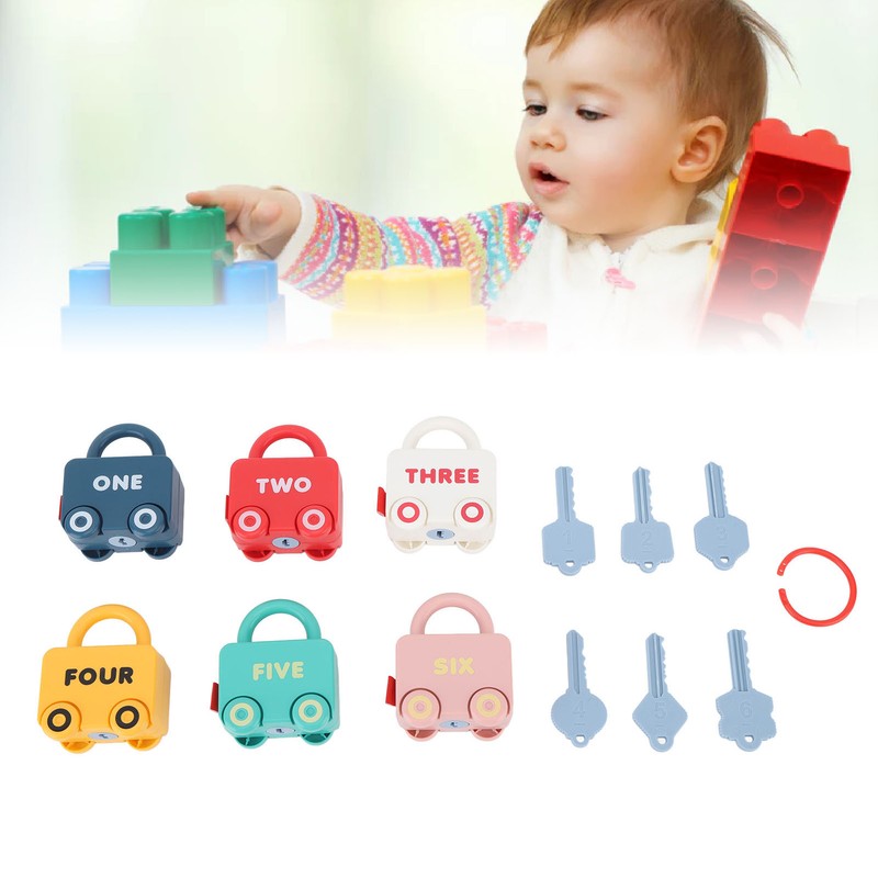 Lock Key Toy DIY Early Education Sorting Matching Fun Cartoon