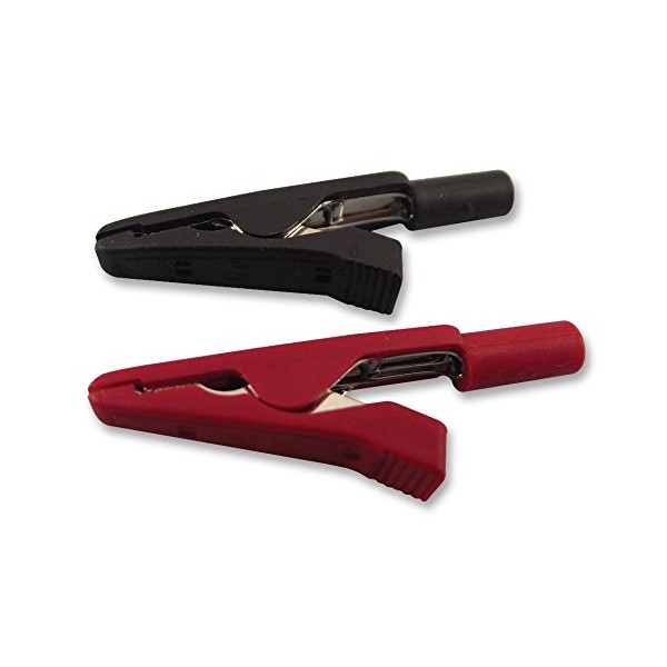 Crocodile Clip 2mm Red & Black MA1 Red + Black