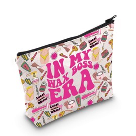 Brazilian Wax Tech Gift Esthetician Wax Boss Cosmetic Bag Beautician Gift in My Wax Boss Era Makeup Zipper Pouch (Wax BOSS ERA UK)