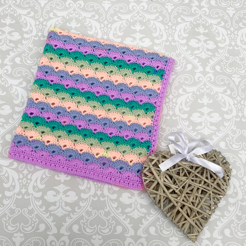 Crochet Pattern for Babies Blanket, Babys Blanket Crochet pattern, Aran