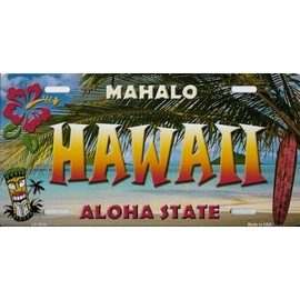 Hawaii State Novelty Metal License Plate Tag LP-7810
