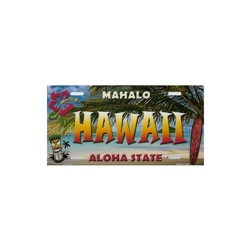 Hawaii State Novelty Metal License Plate Tag LP-7810