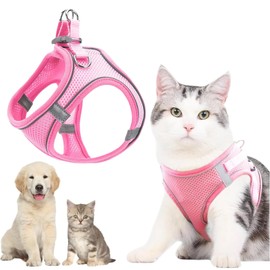 Dog Harness, Puppy Harness, Small Dogs, Puppy Harness, Chest Harness, Puppy Harness, Reflective (Pink, XS)
