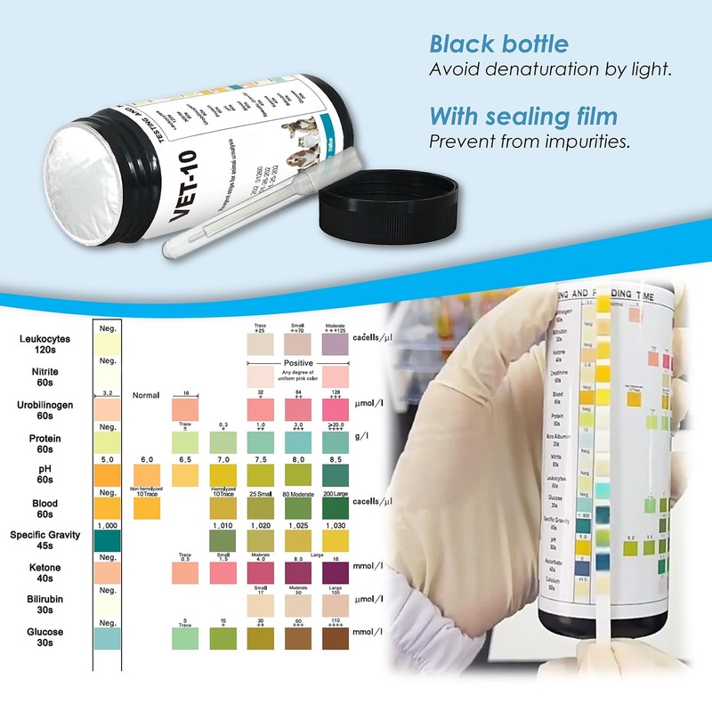 QMARK Urine Test Strips for Cats & Dogs, 50 Count,