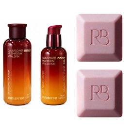 Innisfree Flower Mushroom Vital 2 types + 2 scented soaps / 이니스프리 꽃송이버섯 바이탈 2종 구성+향기비누 2개