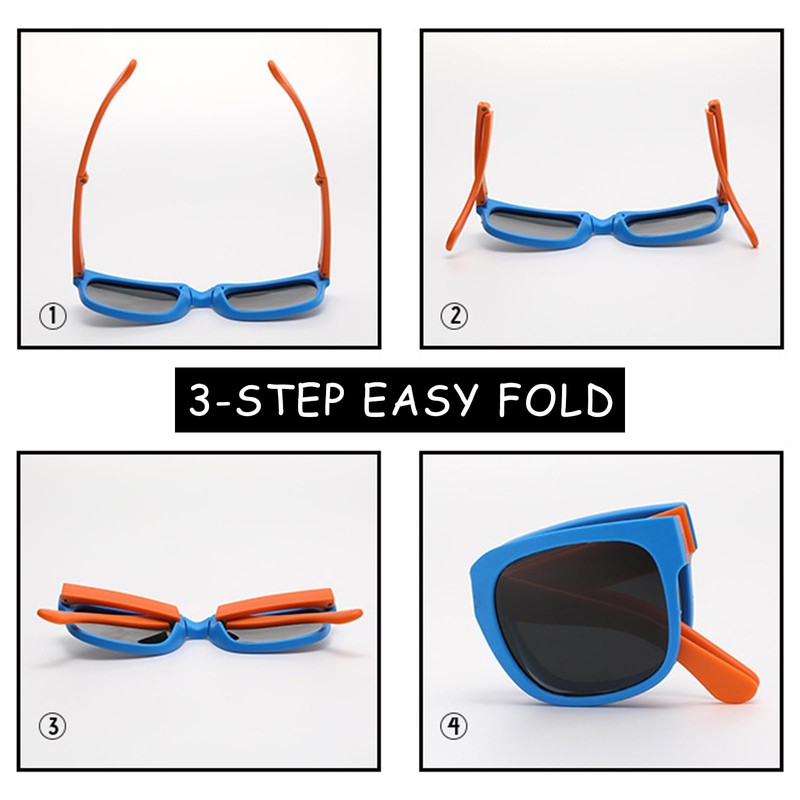 CIOUYAOS 6 Pack Kids Folding Sunglasses, Girls Boys Toddler Sunglasses