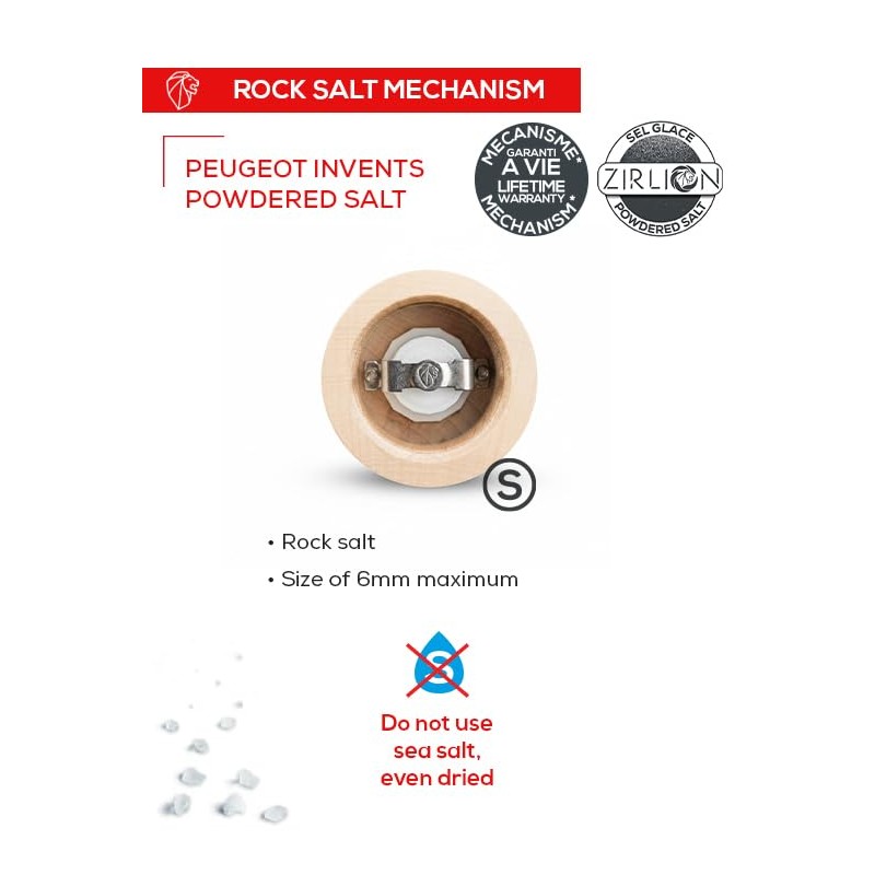 PEUGEOT - Bistro - 10 cm Salt Mill - Lacquered