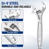 WORKPRO 8" Adjustable Wrench Cr-V Steel Mirror Polished 3/4" Jaw